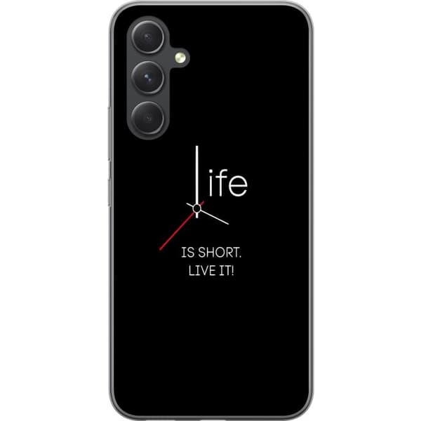 Samsung Galaxy S24 FE Genomskinligt Skal Livet är kort