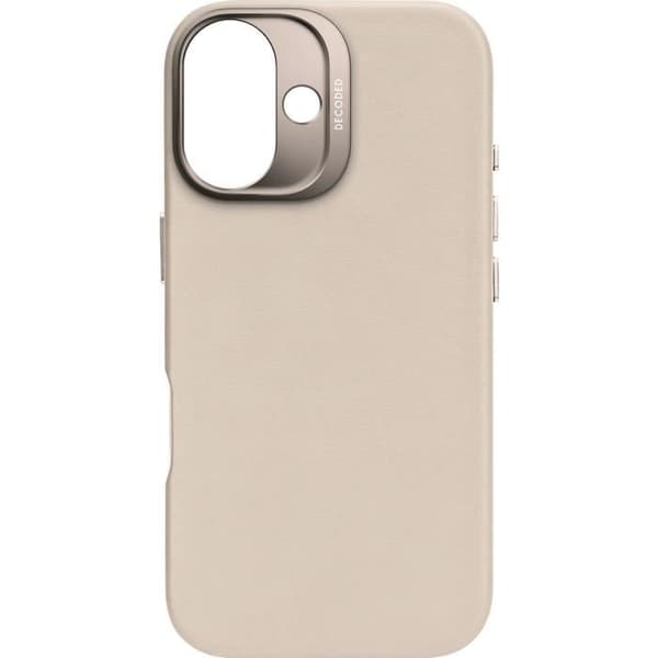 Fodral till iPhone 16 Plus Stötsäkert Läder Kompatibel MagSafe Decoded Beige
