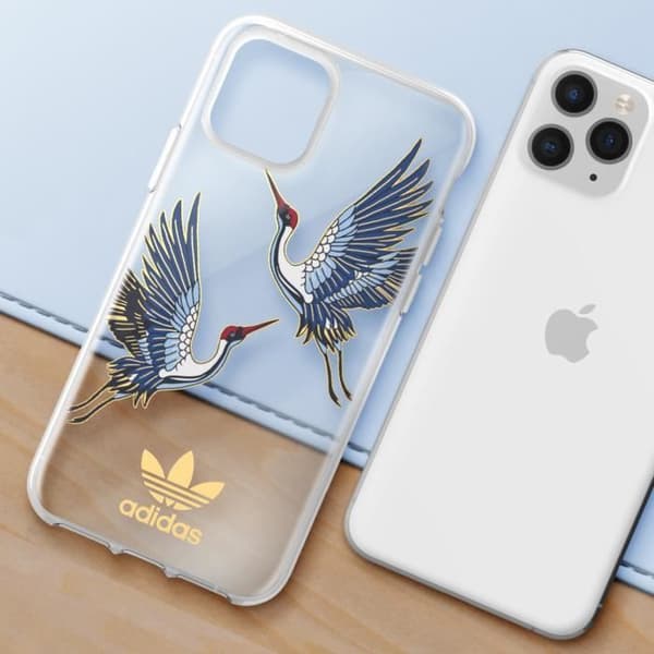 Silikonfodral till iPhone 11 Pro Colorful Bird Raised Edges Adidas Transparent