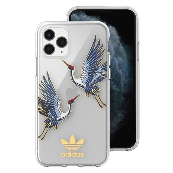 Silikonfodral till iPhone 11 Pro Colorful Bird Raised Edges Adidas Transparent