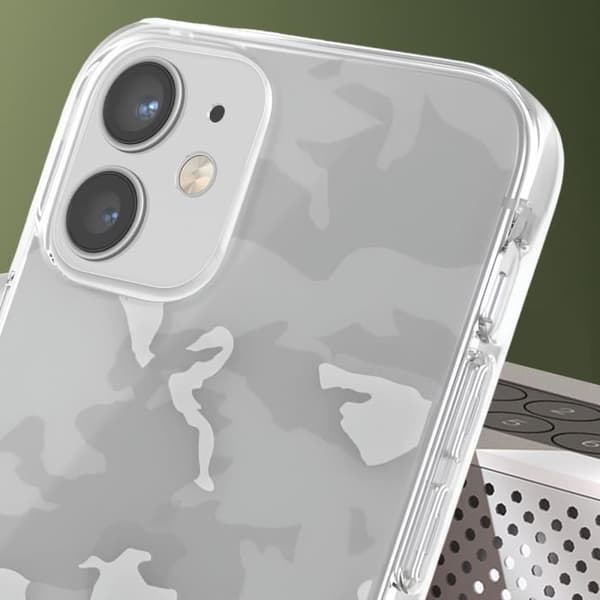 Skal till iPhone 12 Mini - ADIDAS - Camo Trefoil - Silikongel - Genomskinlig