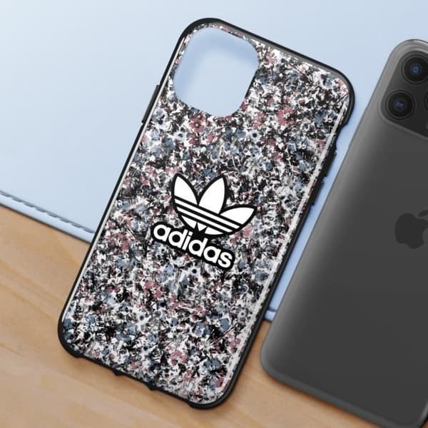 Silikonfodral till iPhone 11 Pro Blommönster förhöjda kanter Adidas Multicolor