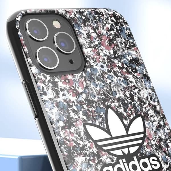 Silikonfodral till iPhone 11 Pro Blommönster förhöjda kanter Adidas Multicolor