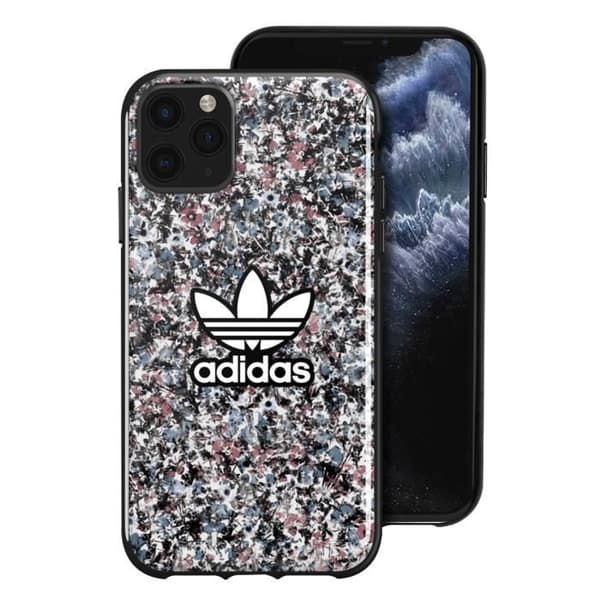 Silikonfodral till iPhone 11 Pro Blommönster förhöjda kanter Adidas Multicolor