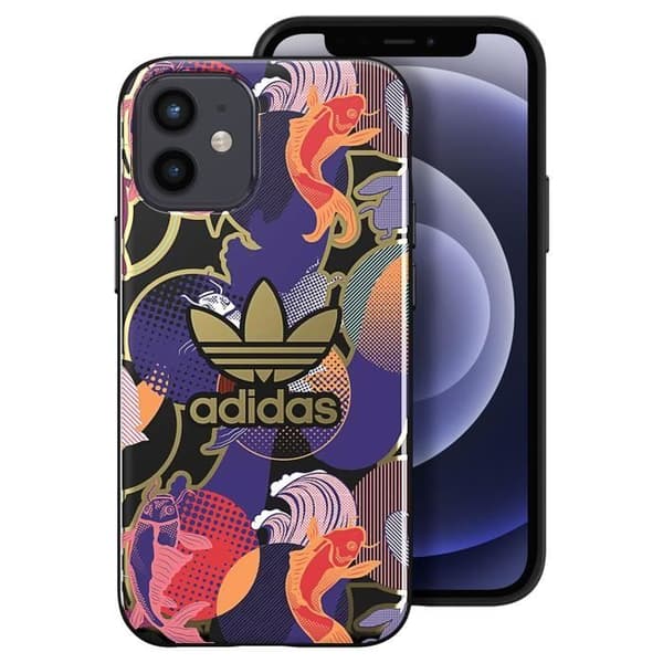 Fodral till iPhone 12 Mini - ADIDAS - Allover Print CNY Multicolor - Upphöjda kanter