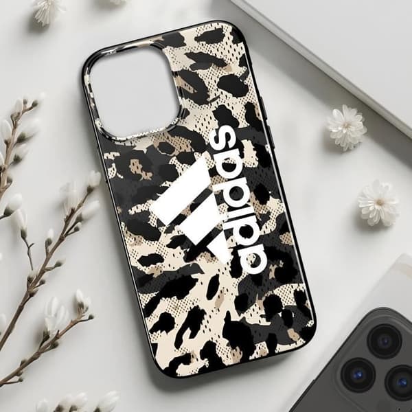 Silikonfodral för iPhone 13 Leopard Print upphöjda kanter - ADIDAS - Sport Leopard