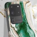 Miniatyrbild 4 av 4: Fodral till Samsung S20 Ultra Marbled Luxury Ultra Thin Golden Jade Marble iDeal of Sweden Mörkgrön