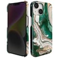 Miniatyrbild 2 av 4: iPhone 14 Plus Fodral Marbled Luxury Ultra Thin Golden Jade Marble iDeal of Sweden Mörkgrön