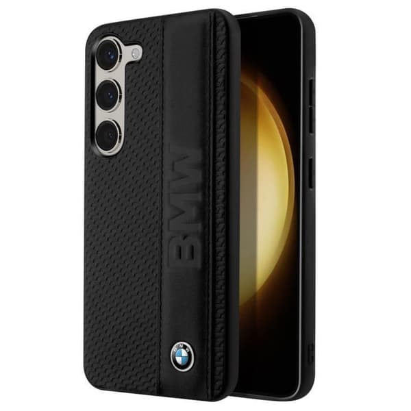 Läderfodral till Samsung Galaxy S23 Stötsäkert smal och lätt profil BMW Svart
