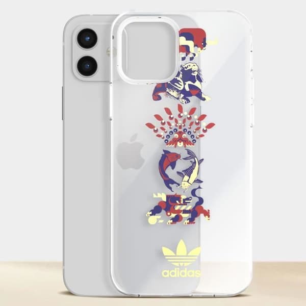 Fodral för iPhone 12 och 12 Pro Silikongel Jovialmönster Tunt Lätt Adidas Transparent