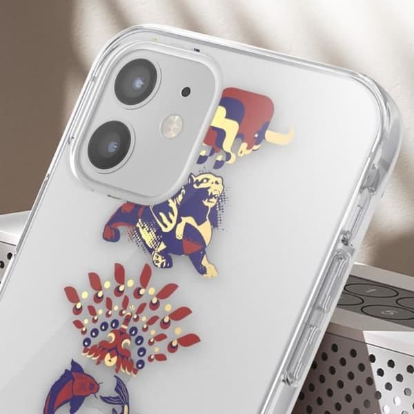 Fodral för iPhone 12 och 12 Pro Silikongel Jovialmönster Tunt Lätt Adidas Transparent