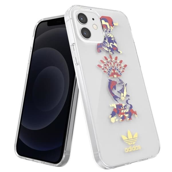 Fodral för iPhone 12 och 12 Pro Silikongel Jovialmönster Tunt Lätt Adidas Transparent