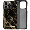 Miniatyrbild 1 av 4: Skal till iPhone 13 Pro Marbled Luxury Ultratunn Golden Smoke Marble iDeal of Sweden Svart / Guld
