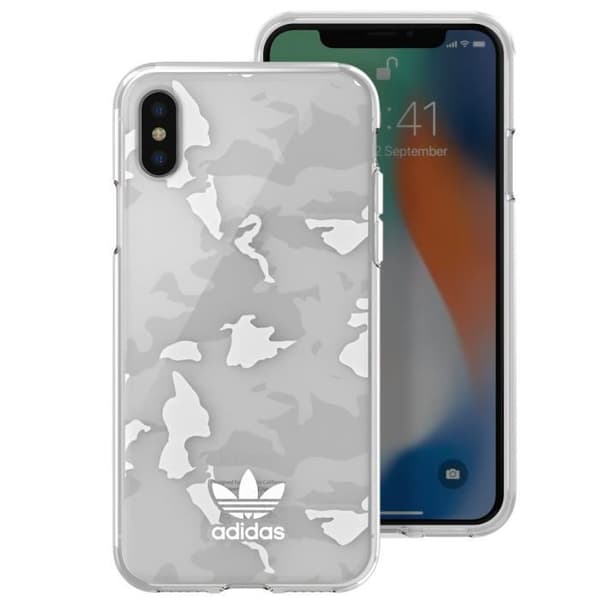 Fodral för iPhone X och XS Silikongel Slim Design Adidas Vit