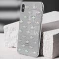 Miniatyrbild 3 av 4: Silikonfodral till iPhone XS Max - ADIDAS - Trefoil Clear - Iriserande Trefoil - Upphöjda kanter - Transparent