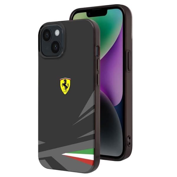 Fodral till iPhone 14 Bi-material Kompatibel med Qi Charge Ferrari Black