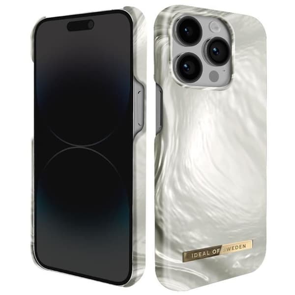 Skal till iPhone 14 Pro Max Luxury Ultra Thin Luminous Pearl iDeal of Sweden Silver