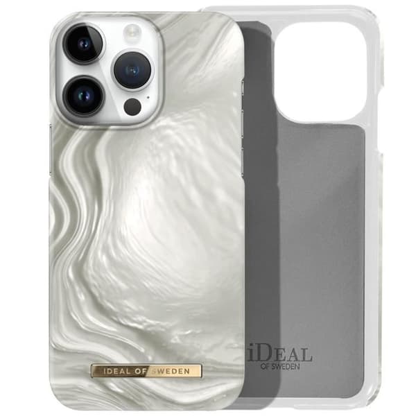 Skal till iPhone 14 Pro Max Luxury Ultra Thin Luminous Pearl iDeal of Sweden Silver