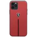 Miniatyrbild 2 av 4: Läderfodral för iPhone 12 och 12 Pro Silikonkonturkompatibel QI Ferrari Röd