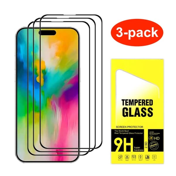3-pack karkaistu lasi iPhone 16/16 Pro/16 Pro Max - Näytön suojaus iPhone 16 Pro