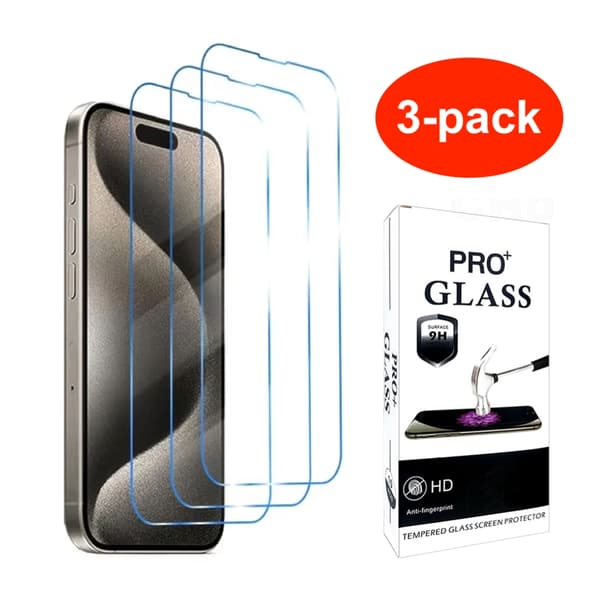 3-pack karkaistu lasi iPhone 16/16 Pro/16 Pro Max - Näytön suojaus