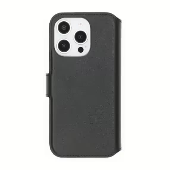iPhone 16 Pro Plånboksfodral Äkta Läder Rvelon - Svart