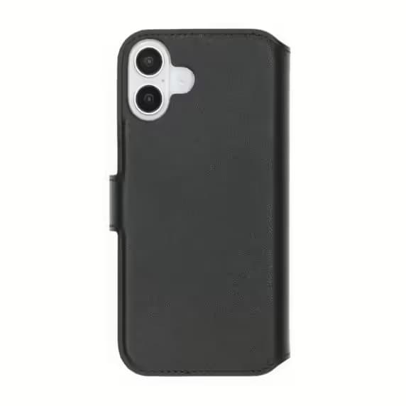 iPhone 16 Plus Plånboksfodral Äkta Läder Rvelon - Svart