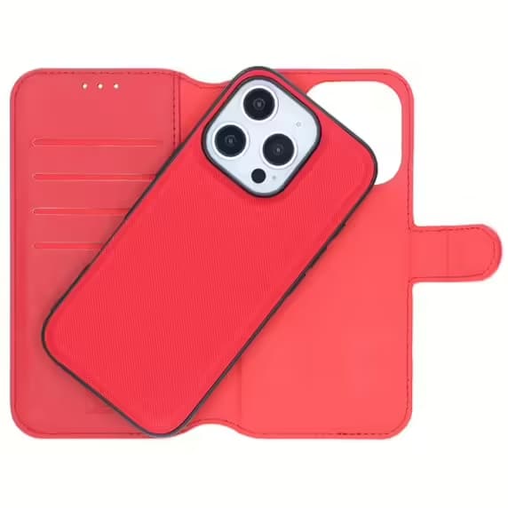 iPhone 16 Pro Plånboksfodral Magnet Rvelon - Röd