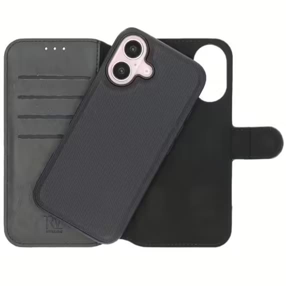 iPhone 16 Plus Plånboksfodral Magnet Rvelon - Svart