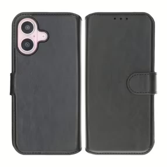 iPhone 16 Plus Plånboksfodral Magnet Rvelon - Svart