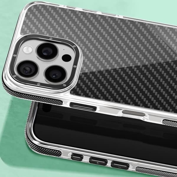 Fodral till iPhone 16 Pro Stötsäkert med metallkameraram Svart