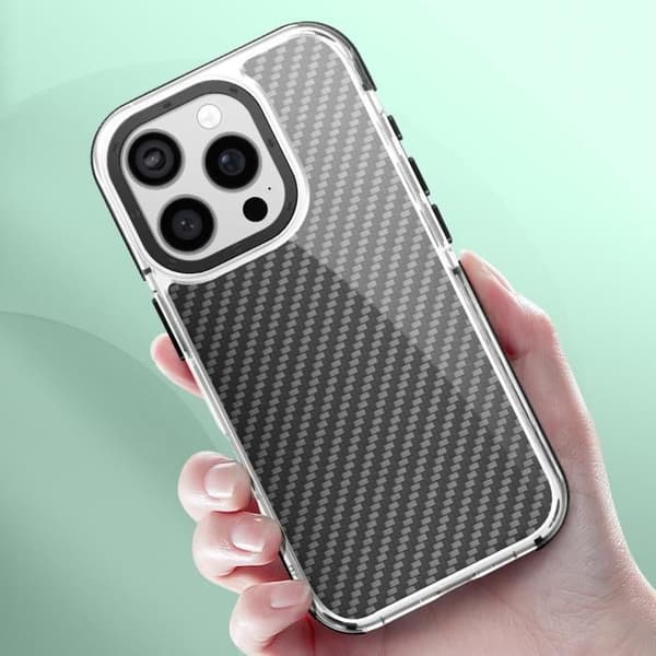 Fodral till iPhone 16 Pro Stötsäkert med metallkameraram Svart