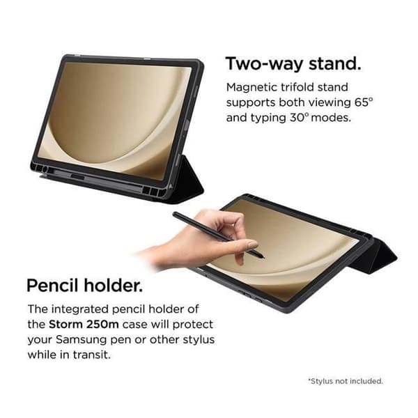 Folioetui Förstärkt - EIGER - Galaxy Tab A9 Plus - Magnetiskt Stöd - TPU - Polykarbonat
