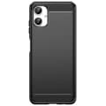 Miniatyrbillede 1 af 3: Børstet silikone cover Samsung Galaxy A06 - Sort