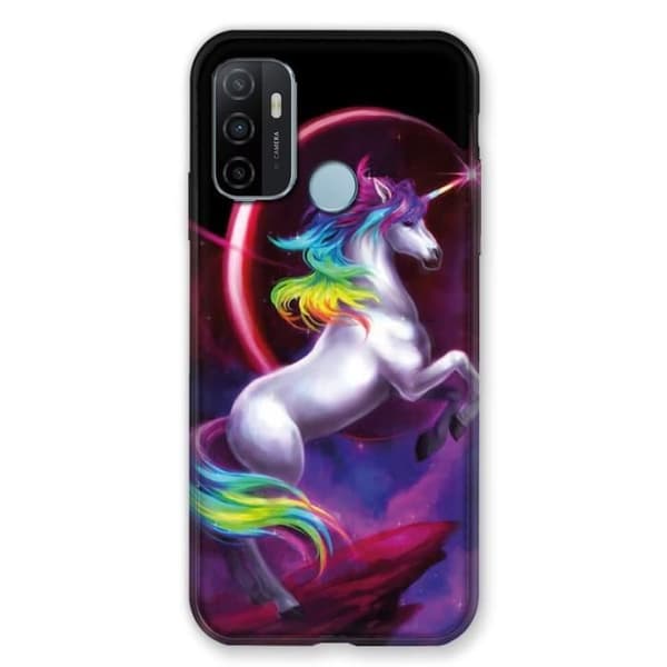 Fodral till Oppo A53 / A53S Unicorn Rainbow en storlek