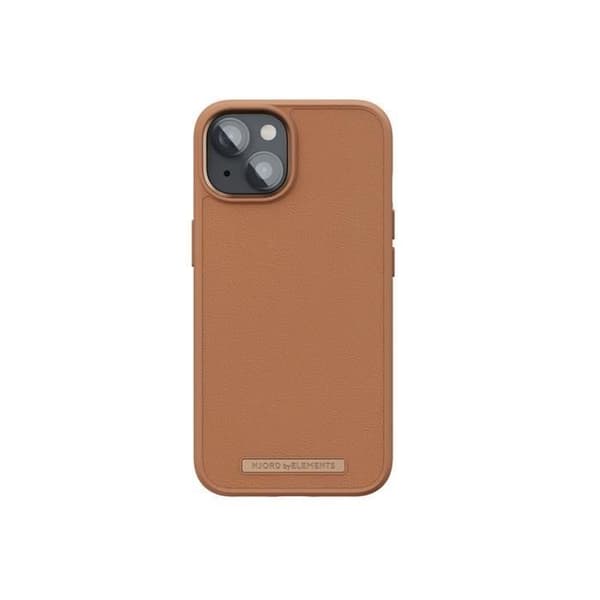 NJORD äkta läderfodral till iPhone 14 Ljusbrun