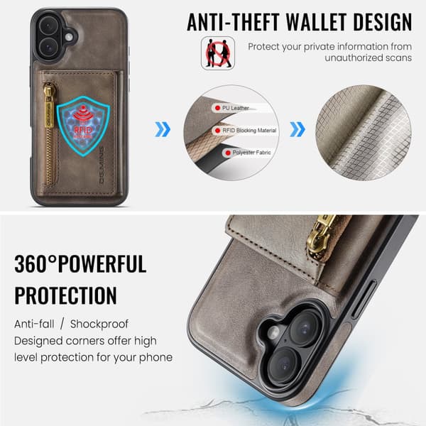 INF Magnetisk pung-etui til iPhone 16 Plus 0