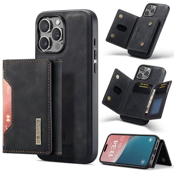 INF M2 magnetisk lommebokdeksel til iPhone 16 Pro Max - Svart 0