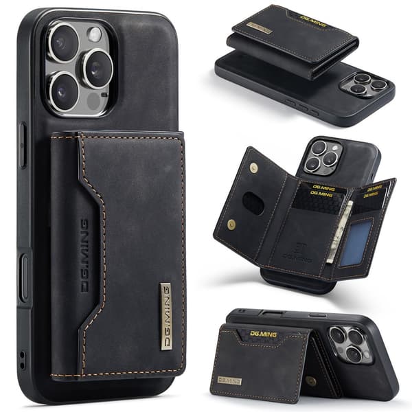 INF M2 magnetisk lommebokdeksel til iPhone 16 Pro Max - Svart 0