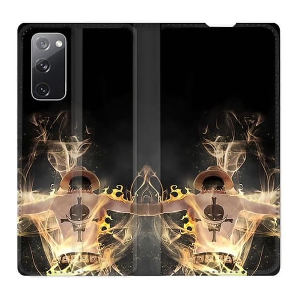 Plånboksläderfodral för Samsung Galaxy S20 FE / S20FE Manga One Piece Ace Black One Size