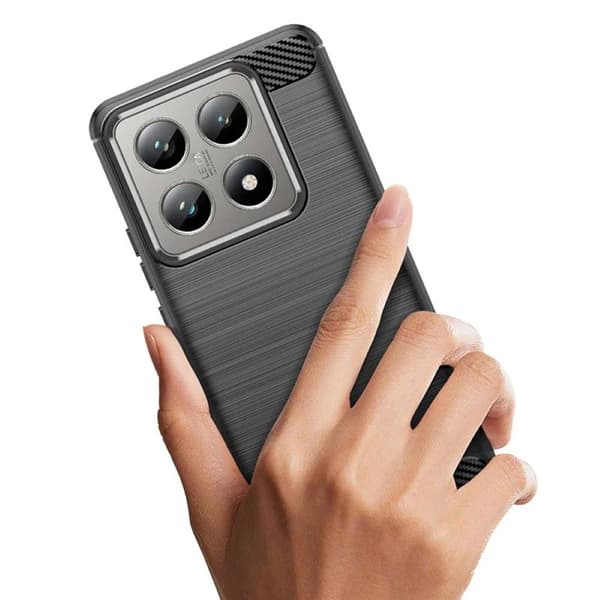Borstat silikon skal Xiaomi 14T - Svart