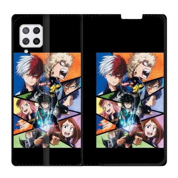 Plånbok Läderfodral För Samsung Galaxy A12 Manga My Hero Academia Svart One Size