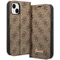 Miniatyrbild 1 av 4: Lyxfodral för iPhone 14 Plus Elegant designkorthållare 4G Guess Pattern Brown
