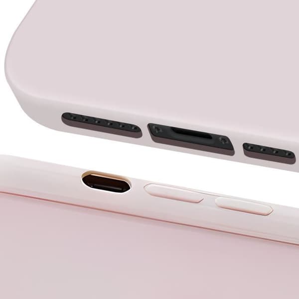 Fodral till iPhone 15 Pro Bi-material Lädereffekt Baksida Upphöjda kanter Karl Lagerfeld Pulverrosa