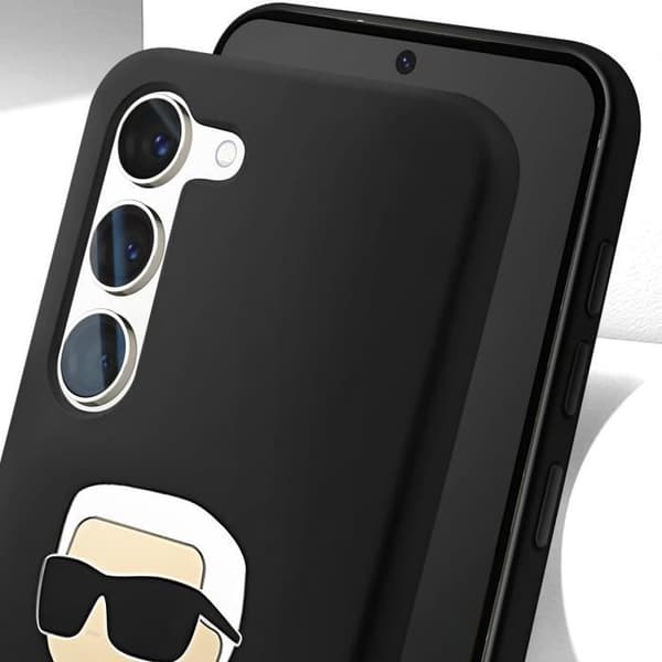 Fodral till Samsung Galaxy S23 - KARL LAGERFELD - Bi-material - Ikoniska illustrationer - Upphöjda kanter