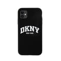 Miniatyrbild 3 av 6: DKNY Liquid Silicone White Logo Print MagSafe - Fodral för iPhone 11 (svart)