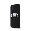Miniatyrbild 2 av 6: DKNY Liquid Silicone White Logo Print MagSafe - Fodral för iPhone 11 (svart)