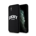 Miniatyrbild 1 av 6: DKNY Liquid Silicone White Logo Print MagSafe - Fodral för iPhone 11 (svart)