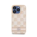 Miniatyrbild 3 av 6: DKNY Leather Mono Check Pattern &amp; Stripes Print - Fodral för iPhone 15 Pro Max (Rosa)