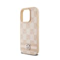 Miniatyrbild 6 av 6: DKNY Leather Mono Check Pattern &amp; Stripes Print - Fodral för iPhone 15 Pro Max (Rosa)